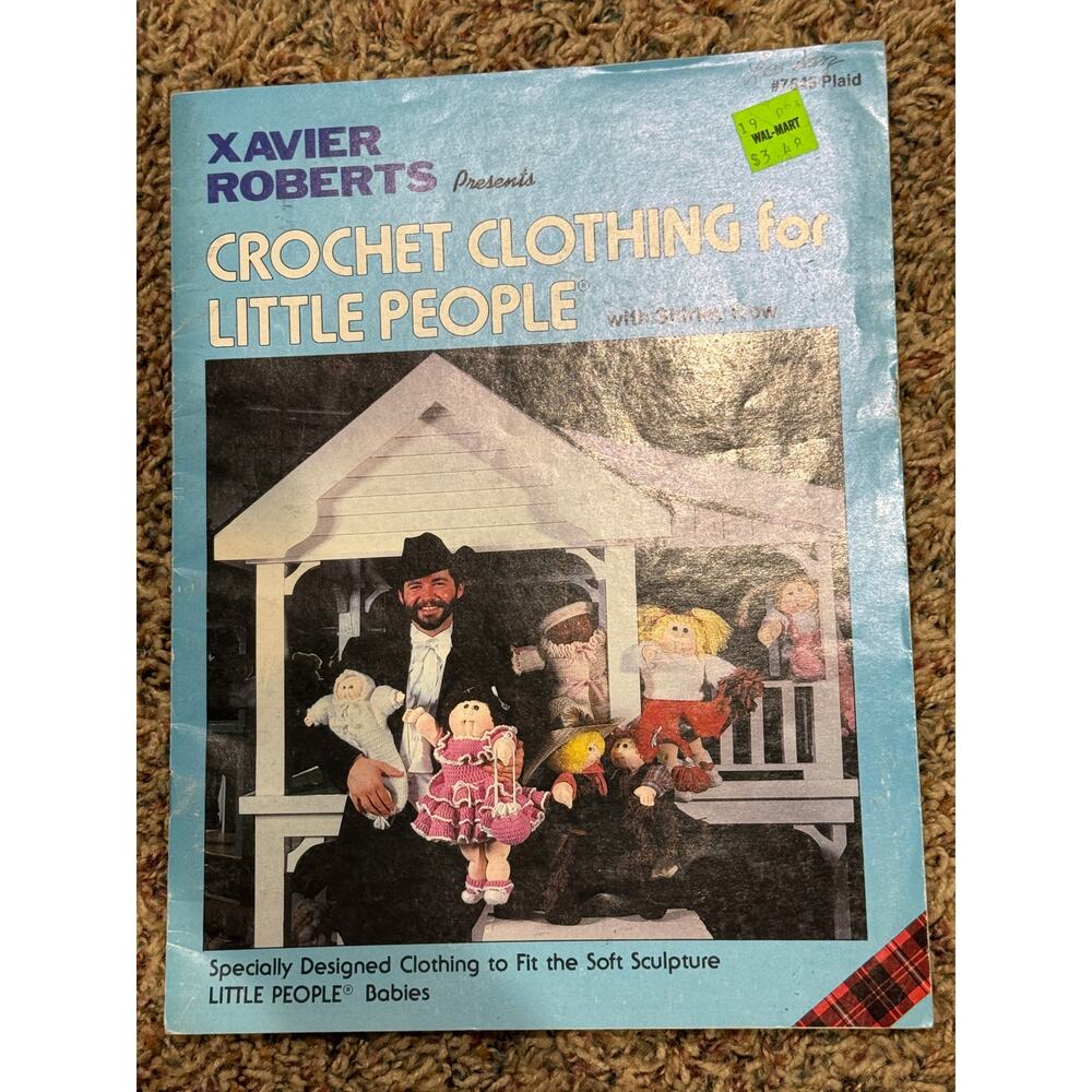 VTG Xavier Roberts Crochet Clothing  Little People #7545 Instructions Circa 1982